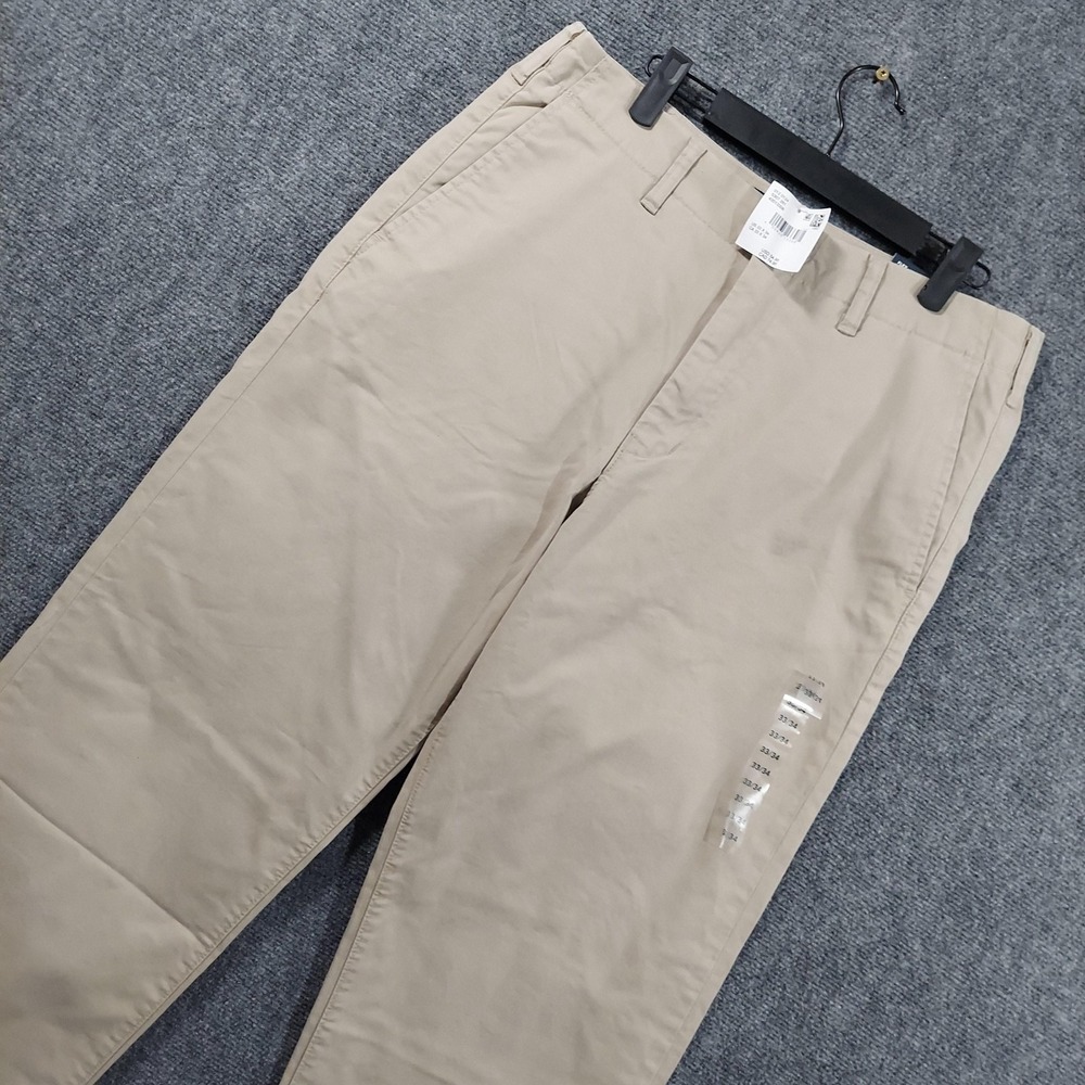 American Eagle Pants Mens Fits 33x32 Beige Loose Lived-In Khakis Flex Stretch